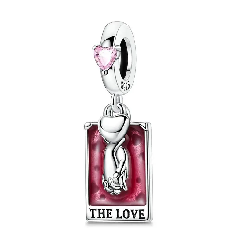 Neue Tarotkarten aus 925er Silber, Sonne, Mond, Sterne, Liebhaber, Stern, Münzen, Charms, Perlen, passend für Pan-Original-Armbänder, DIY-Geschenke, edler Schmuck – Detail 20