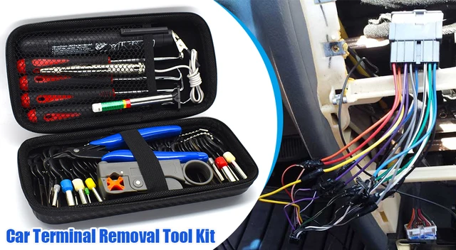 Upgraded Terminal Removal Kit, 18PCS Pin Extractor Tool Set Depinning Tool Auto Electrical Wire Connector Release Terminals Pins Puller Repair Tools E