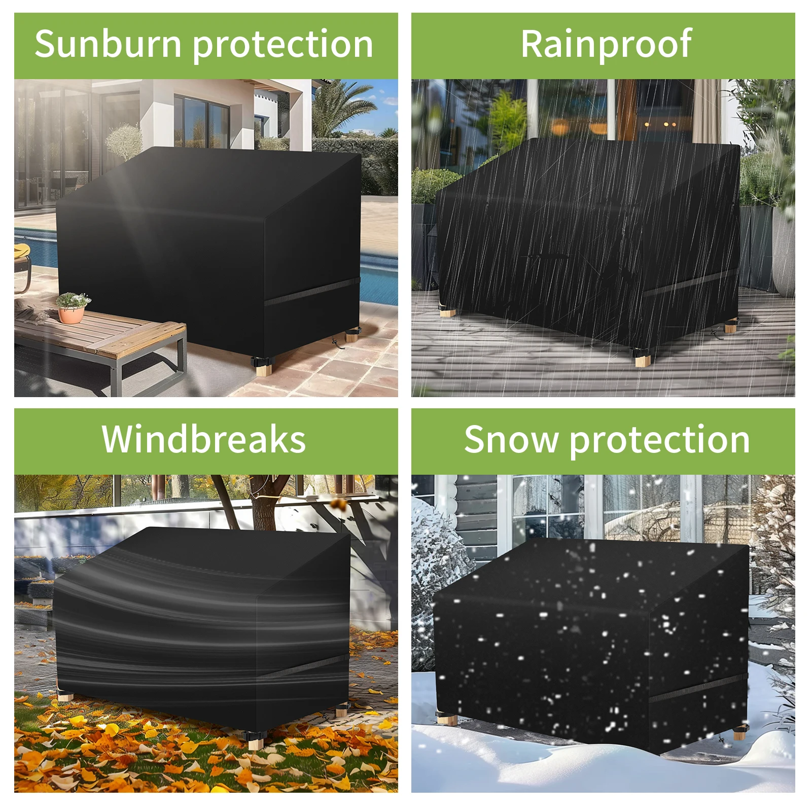 Durable Waterproof Outdoor Furniture Cover - Heavy Duty 210D Oxford Cloth