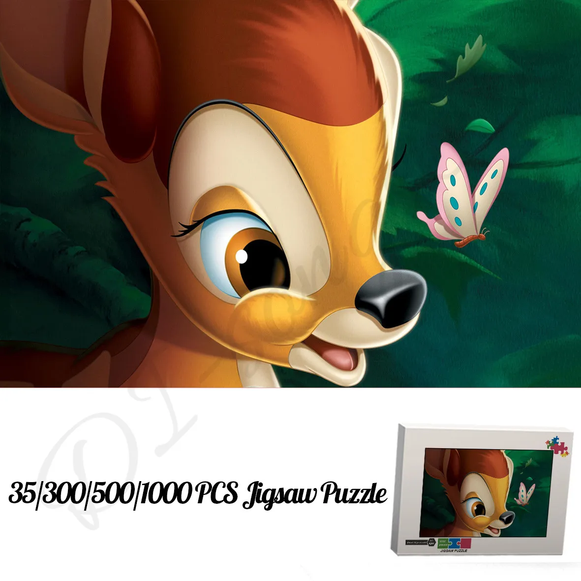 Bambi Cartoon Puzzles for Kids Disney Feature-Length Animation 35 300 500 1000 Pieces of Wooden Jigsaw Puzzles Toys and Hobbies ravensburger bambi составная картинка головоломка 1000 шт 19677