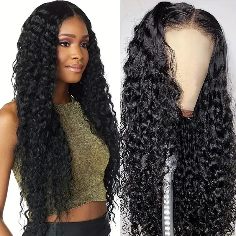 Perruques Br&eacute;Siliennes En Promotion Femme Glueless Loose Deep Wave Frontal Wigs 13x6 Hd Lace Front Wig Human Hair Ready To Wear
