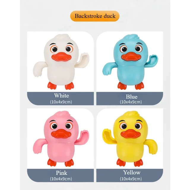 Baby Bathroom Wind-up Clockwork Cartoon Duck Shark Puffer Fish Animal Swimming Water Play Bath Toys Bathroom Baby Shark 5