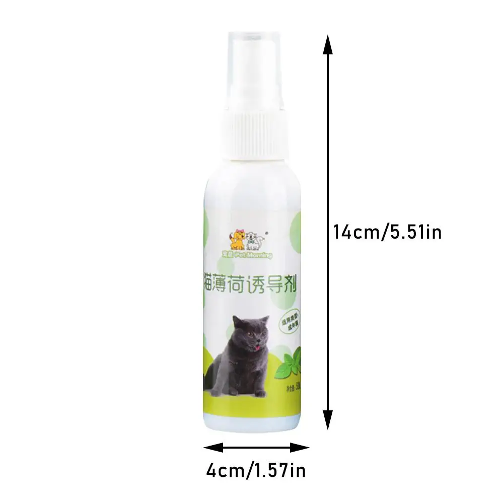 Cat Catnip Spray 50ml Cat Catnip Spray Natural Healthy Safe Long-term Effect Soothe Mood Scratching Pad Inducer Pet Training Spray Pet Supplies