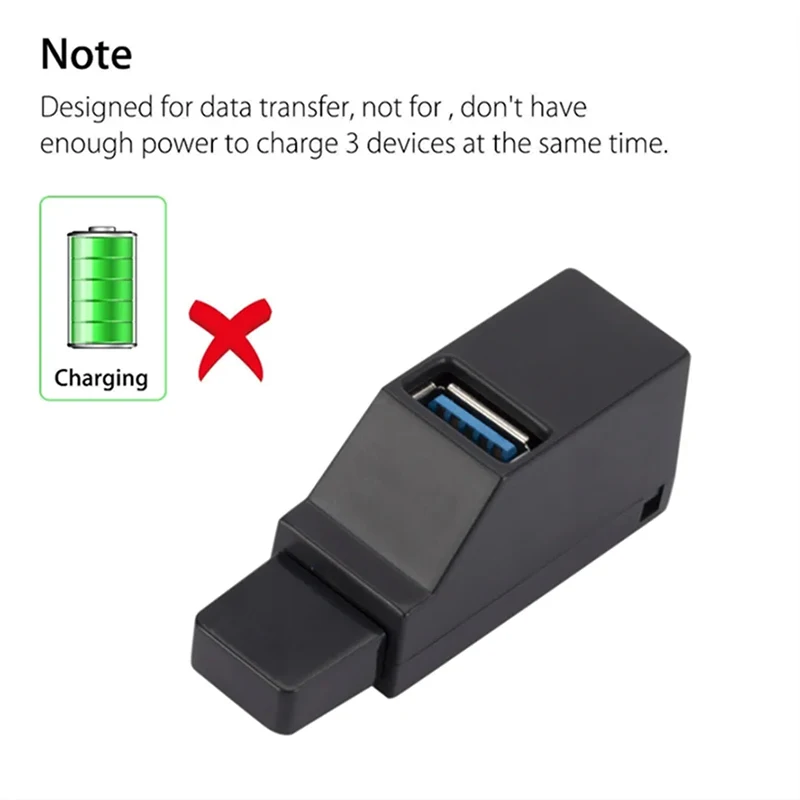 New Portable Usb 3.0 Hub Adapter Extender Splitter Box 1 To 3 Ports For Pc Laptop Keyboard Mouse U Disk Card Reader Accessories