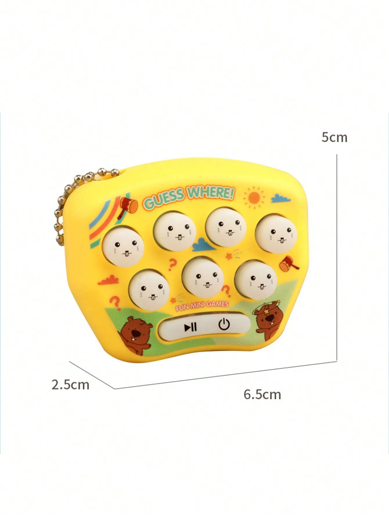 Mini Quick Push Electronic Gaming Machine Light Up Game Whack-a-mole Toy Bubble Handheld Toy Keychain Challenge Game Toys Gift 6