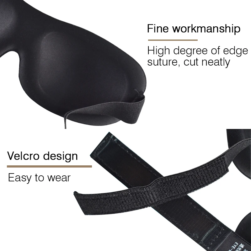 Sponge EyeShade Natural 3D Sleeping Mask Outdoor Travel Rest Blindfold Sleep Care Bandage Eye Cover Portable Night Eyepatch 5