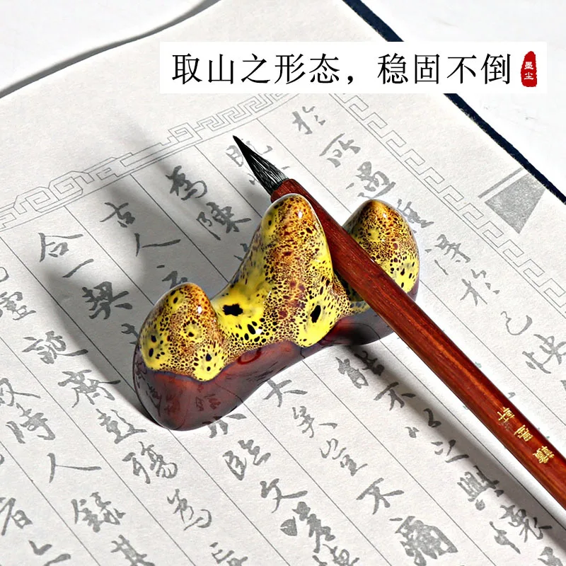 

1 шт., керамический подставка для ручек, держатель для кистей для письма, держатель для ручек для китайской каллиграфии, для акварельных красок, принадлежности для школы и офиса 2023