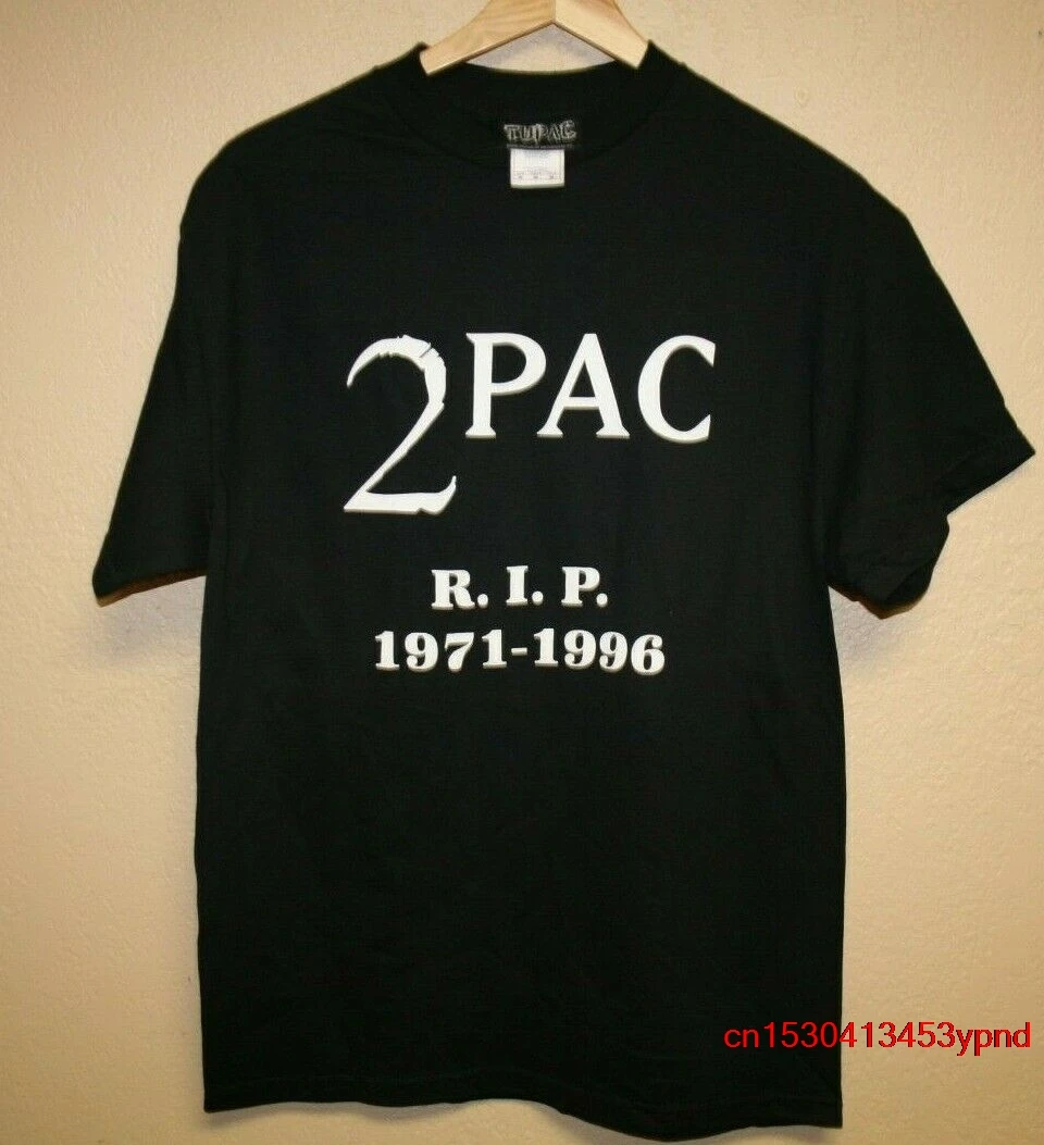 

Мужская футболка дэдсток 2PAC TUPAC 2005 RIP 1971-1996, Мужская футболка среднего размера в стиле хип-хоп, Мужская футболка