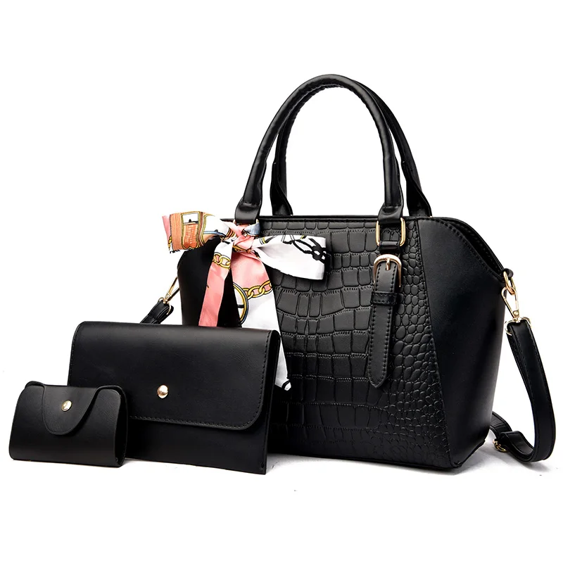 

Luxury Women Pu Leather Handbags High Quality Ladies 3 Pieces Set Shoulder Messenger Bags for Women Large Capacity Crossbody Bag