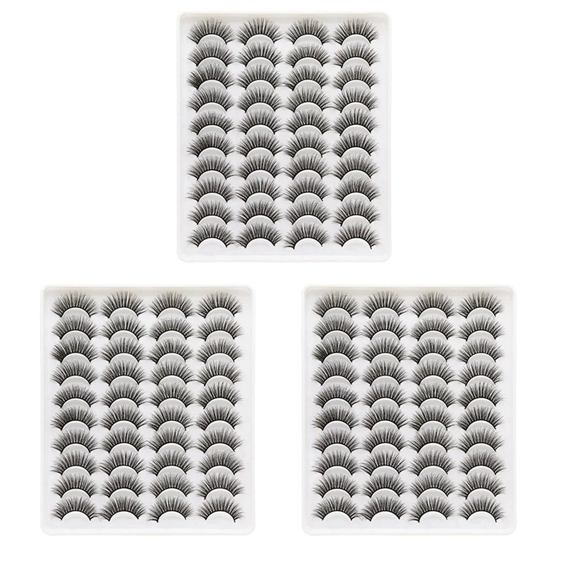 

60 пар 3D ресницы из химического волокна натуральные накладные ресницы драматический объем накладные ресницы Макияж Наращивание ресниц