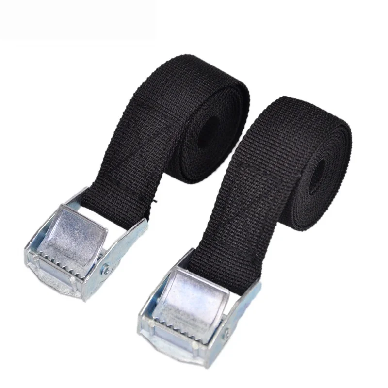 Durable Metal Buckle Nylon Cargo Strap - Black