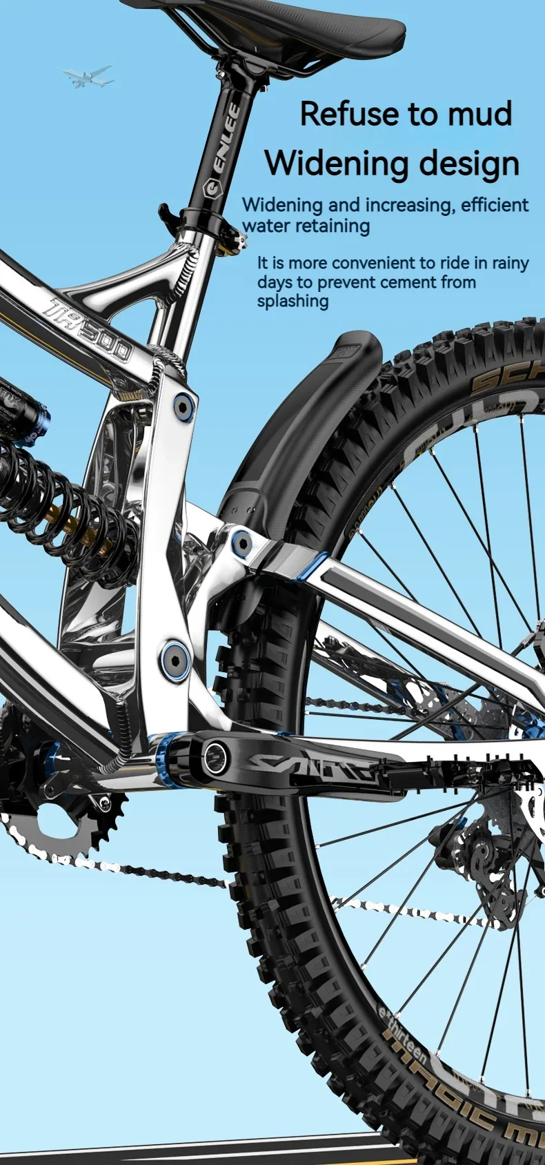 1/2PCS Bike Hard Shell Fender Bicycle Front Rear Tire Wheel Mudguard MTB Bicycle Mud Guard Fender Cycling Part Accessories For Bicycle Fender