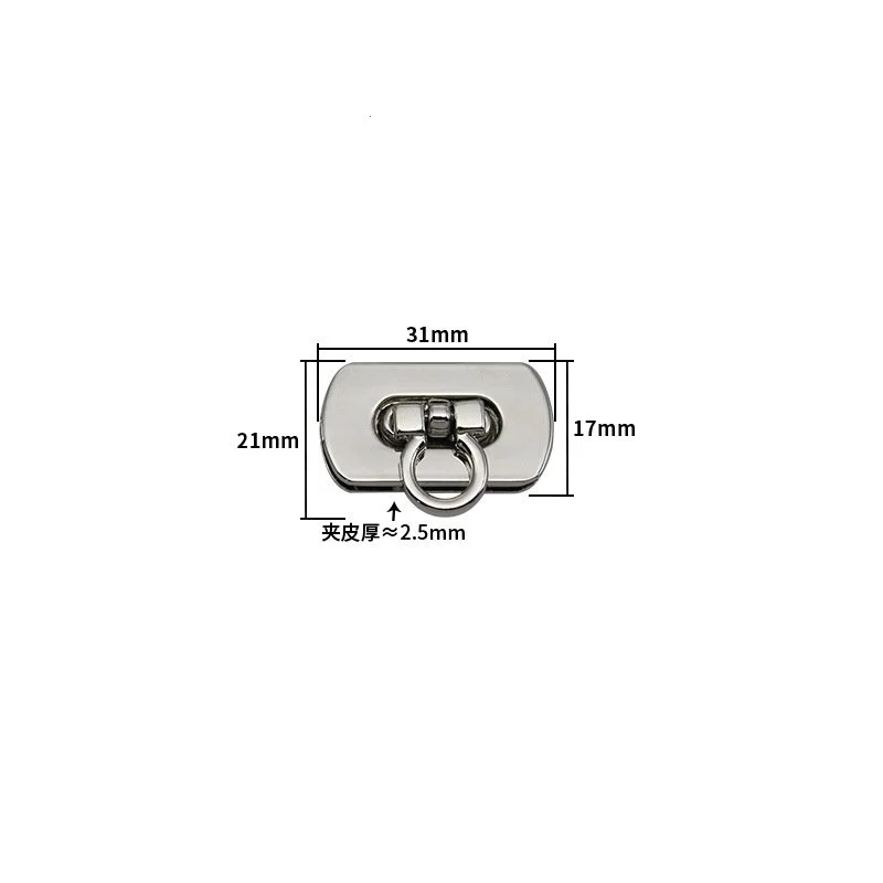 10pcs Detachable Lock Metal Buckles Handbag Purse Bag Clasp Hardware DIY Leather Crafts Accessories Leather Bag Closure Lock