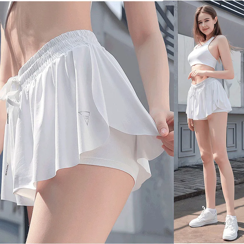 Aiithuug Flowy Athletic Shorts for Women Gym Yoga Workout Running Short Pants Tennis Skort Skirt Cute Clothes Casual Summer