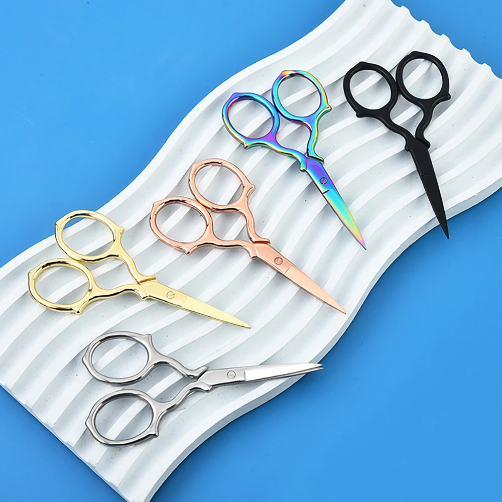 1pc Premium Stainless Steel Grooming Nose Scissors Facial Hair Scissors Eyebrow Trimming Pointed Scissor Straight Tip