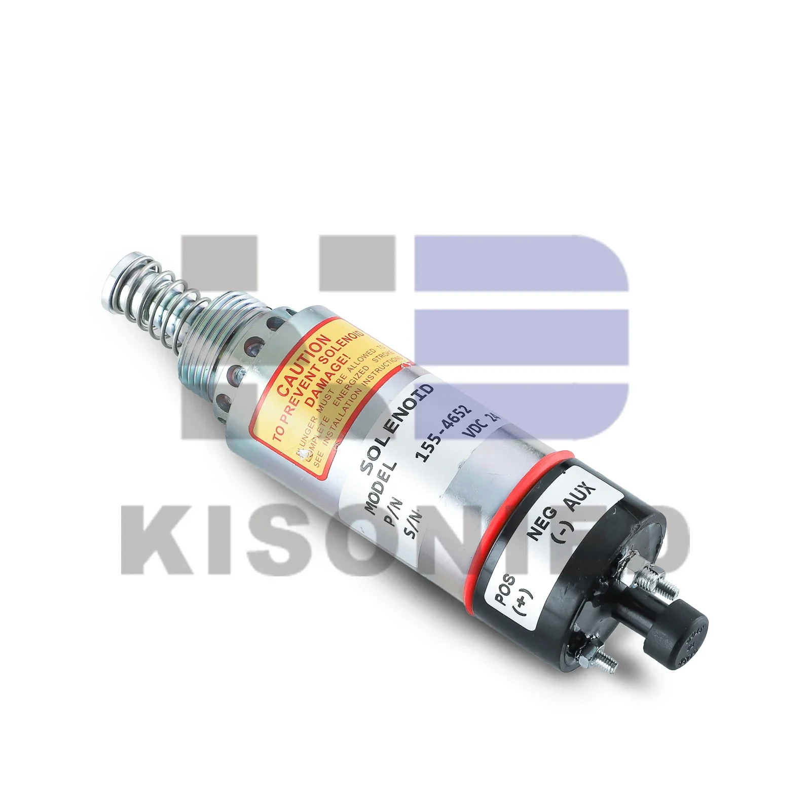 Fuel Shut Off Solenoid 155-4652 8C-3663 for Caterpillar Engine 3114 3116 Excavator E320B E325B E325C E325CL-3 Terminals 24VDC