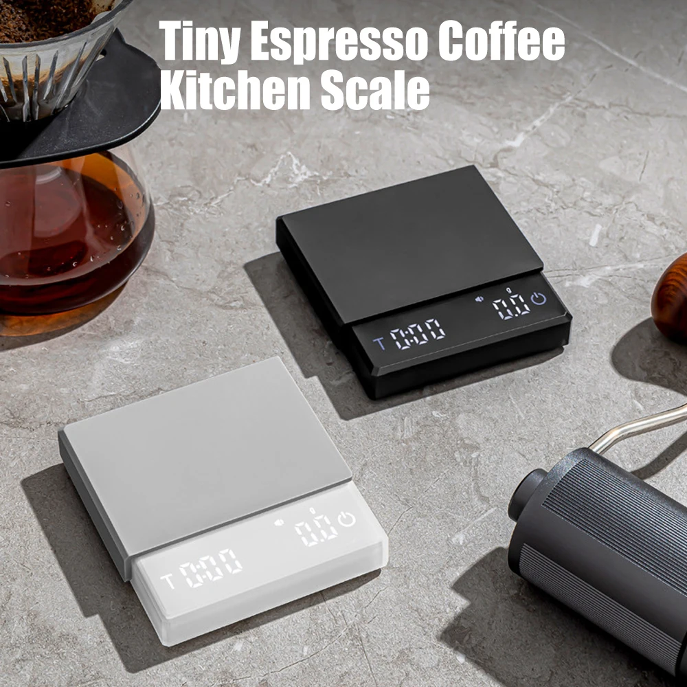

Digital Coffee Scale with Timer LED Screen Espresso USB 2kg Max.Weighing 0.1g High Precision Measures in Oz/ml/g Kitchen Scale