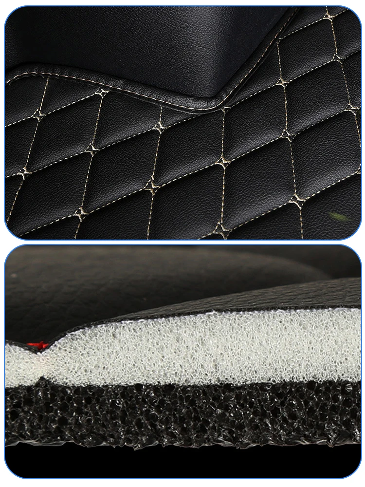 3D PU For BMW X1 F48 2016-2022 PU Car trunk mat Leather Waterproof