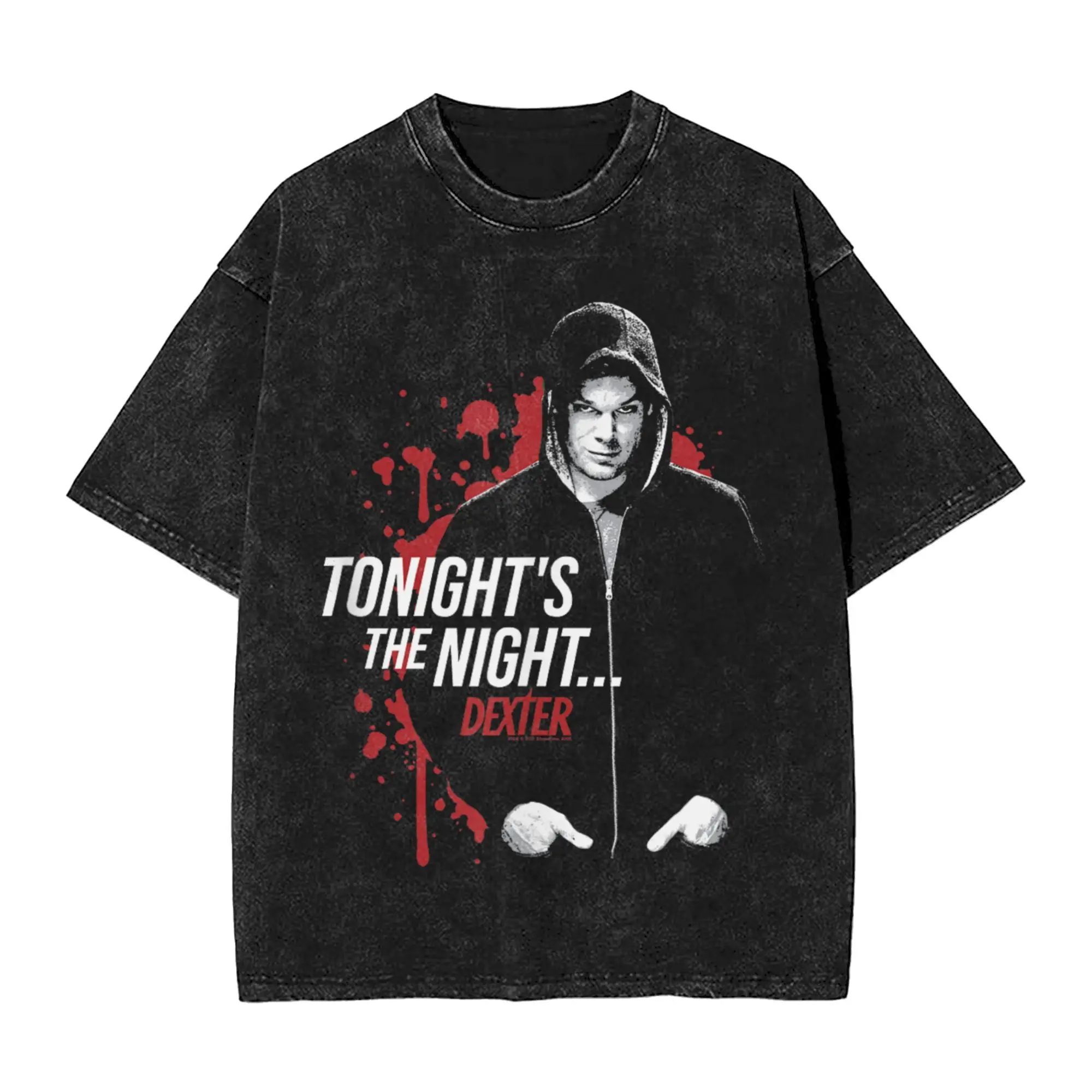 Vintage Dexter Showtime Licensed T-Shirt Blood Splatter 'I Love Dexter' Size M E