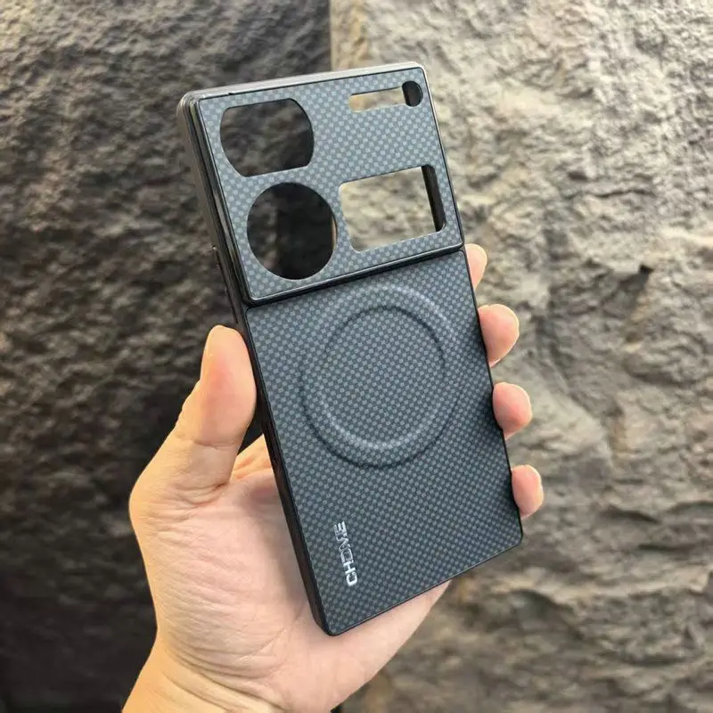 Vegan Leather Magnetic Stripe Phone Case with Shockproof Bumper