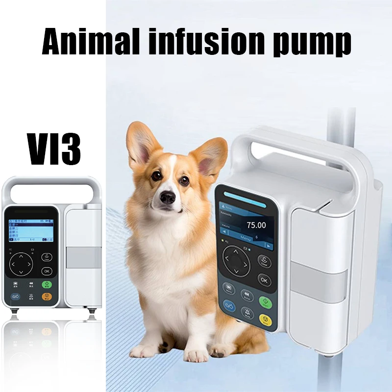 New Animal and Animal Infusion Pump with Automatic Infusion, Sound Alarm, AC/DC Dual Use Pet Hospital Infusion Pump