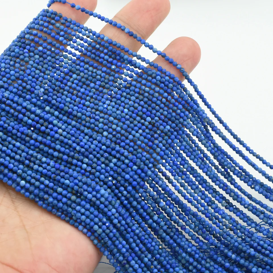 10 Pièces Perles Lapis Lazuli Facettées - Rondelles 3x2mm - Parfaites Pour Bijoux DIY
