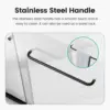 Shower Door, 56-60" W x 72" H, Aluminum Frame Double Sliding Shower Door, 1/4" (6mm) Thick Glass Shower Door 2