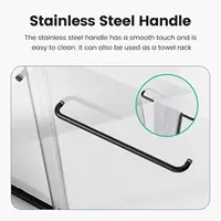 Shower Door, 56-60" W x 72" H, Aluminum Frame Double Sliding Shower Door, 1/4" (6mm) Thick Glass Shower Door 2