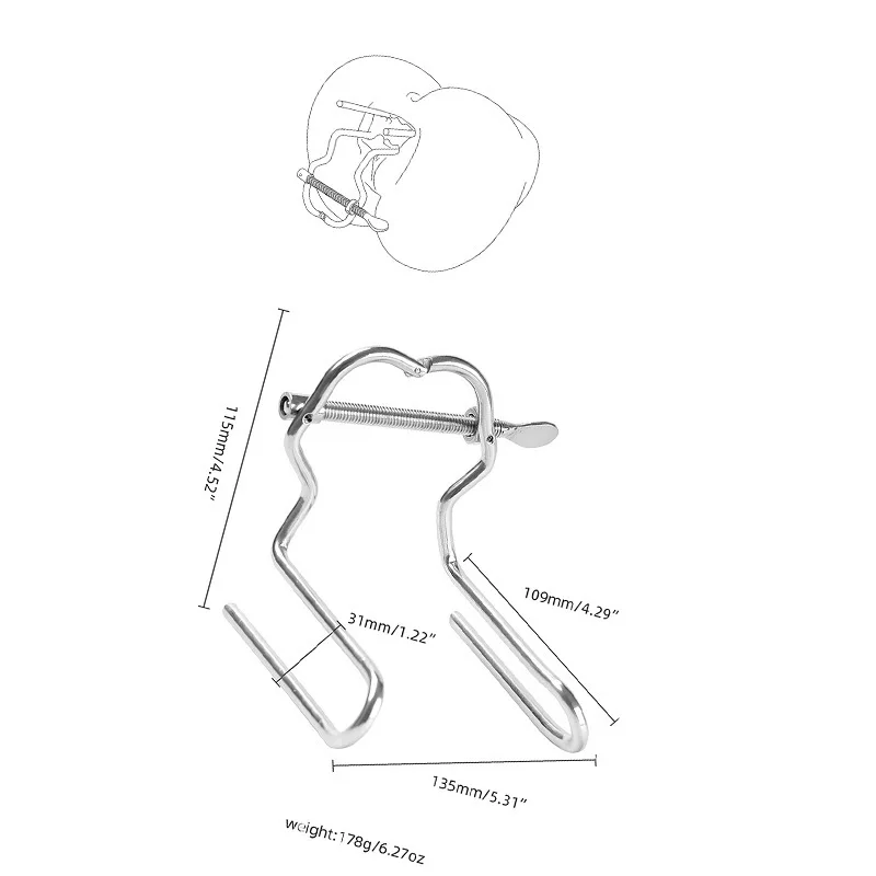 Sexy Sex Product MetalsmAnal Dilatation Device Vaginal Dilator Male Appliances Female Supplies Vaginal Peeping Training and Deli