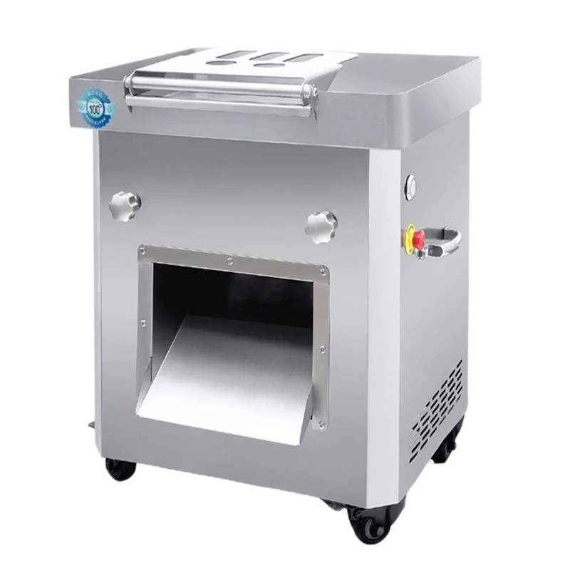 

Multifunctional electric meat cutter slice, shred and dice Ding iron chain to drive full-automatic meat cutting