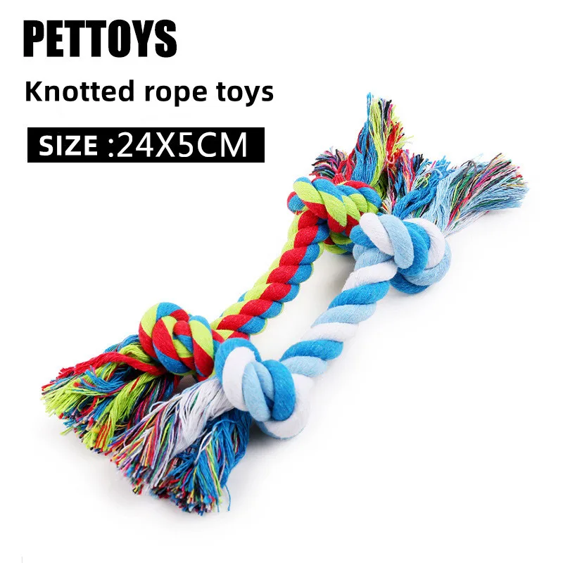1pcs Bite Resistant Pet Dog Chew Toys for Small Dogs Cleaning Teeth Puppy Cat Dogs Rope Knot Ball Toy Playing animal Accessories