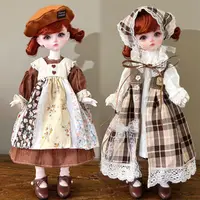 Doll Clothes 1/6 BJD Doll Fashion Outfit Set Pretty Dress Hat Headwear Girl Toy Gift Doll Accessories No Dolls No Shoes 1
