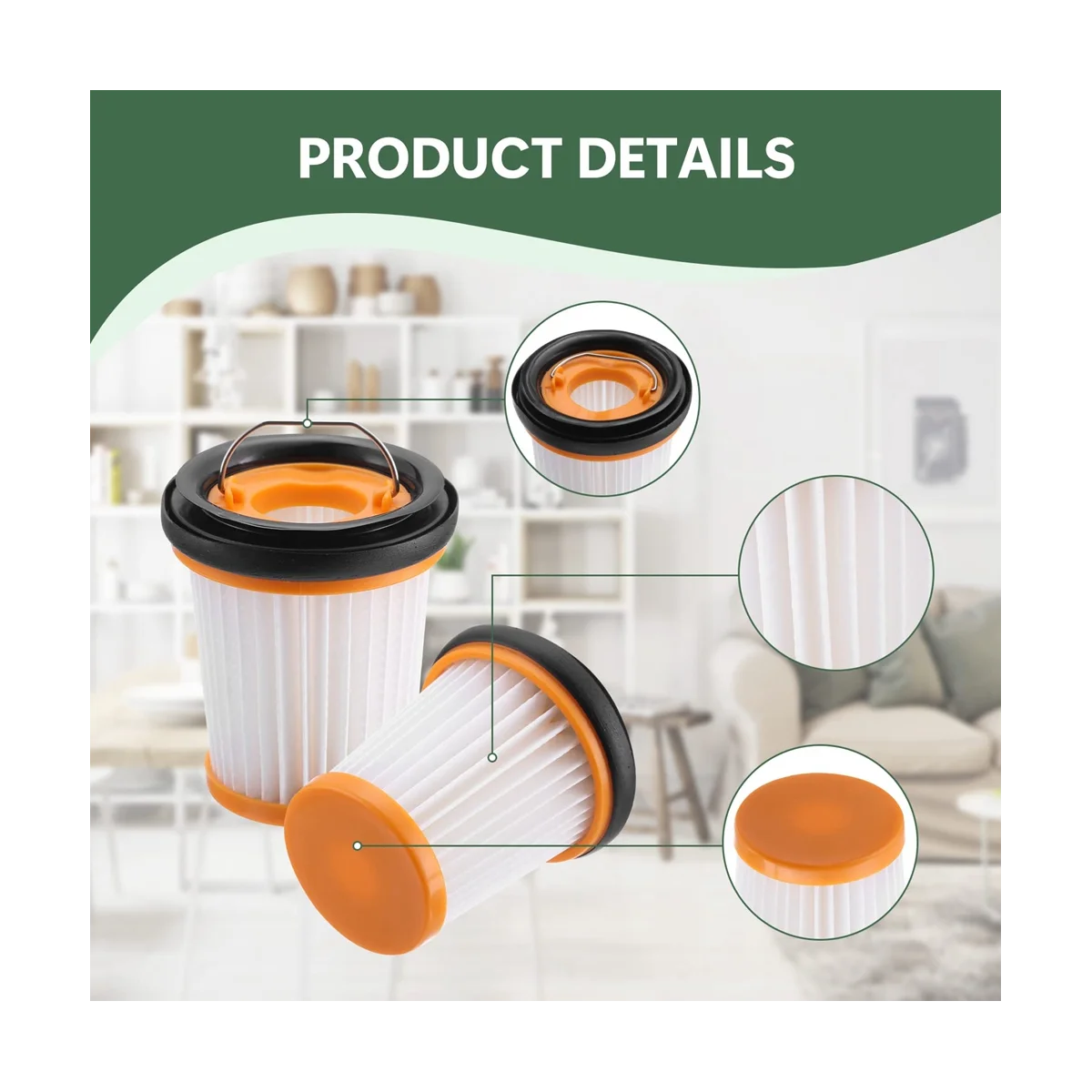 HEPA Filter for W1 WV200 WV201 WV205 Vacuum Cleaner Accessories, Compare to Part XHFWV200