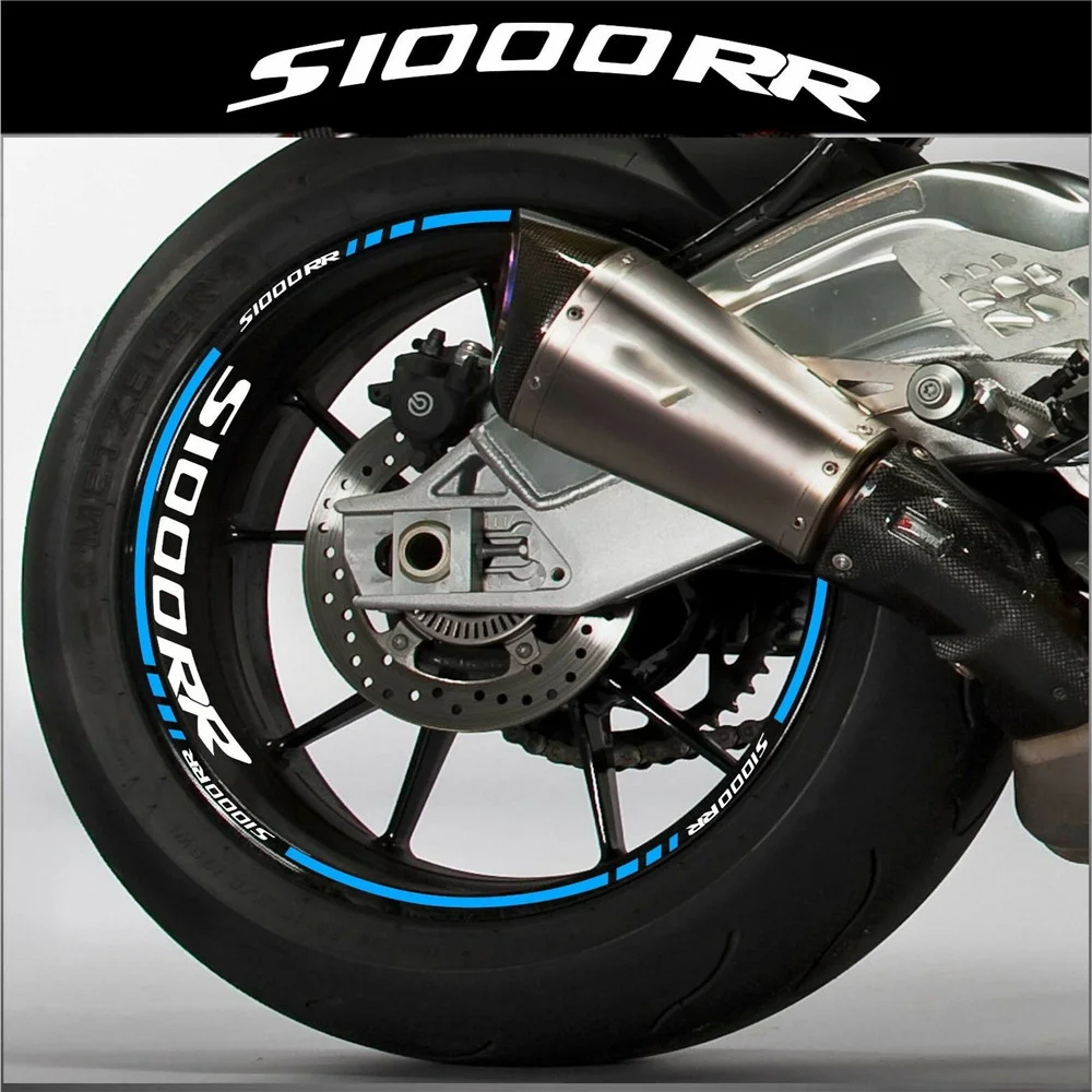 Per Bmw S1000Rr S1000 Rr S1000Rr Moto Cerchio Ruota Logo Adesivi Strisce Riflettente Impermeabile Pneumatico Decalcomania Adesivi Kit