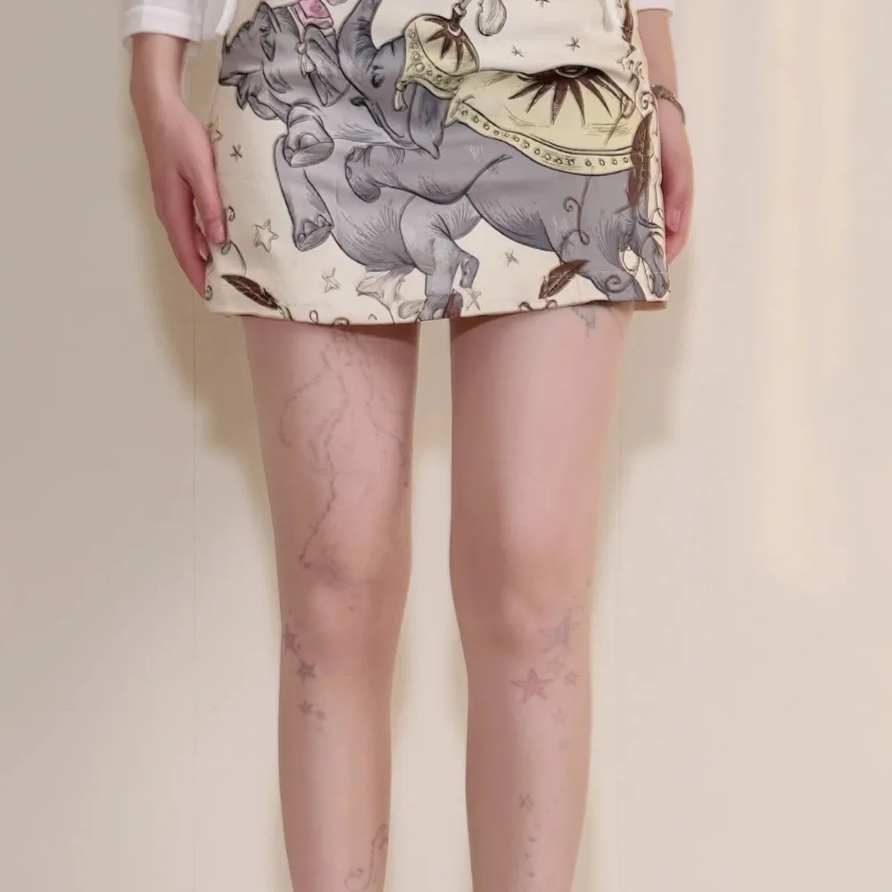 Y2K 보이지 않는 문신 스타킹 화려한 어린애 같은 별 해파리 쉘 팬티스타킹 나비 손으로 그린 ??실크 스타킹 파티