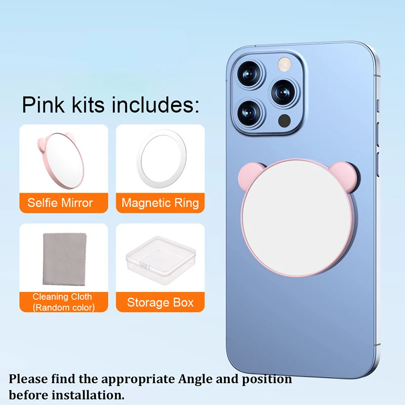 Manyetik Selfie Ayna Akıllı Telefon Vlog Canlı Akış Yüksek çözünürlüklü Kamera Ayna Kiti Açık Seyahat Fotoğrafçılığı Aksesuarları