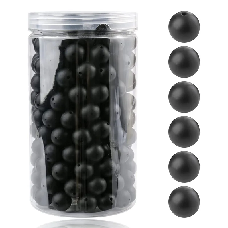 12mm 100Pcs Loose Silicone Beads Round BPA Free For Jewelry Making Bracelet Necklace DIY Pacifier Chain Accessory Box Set