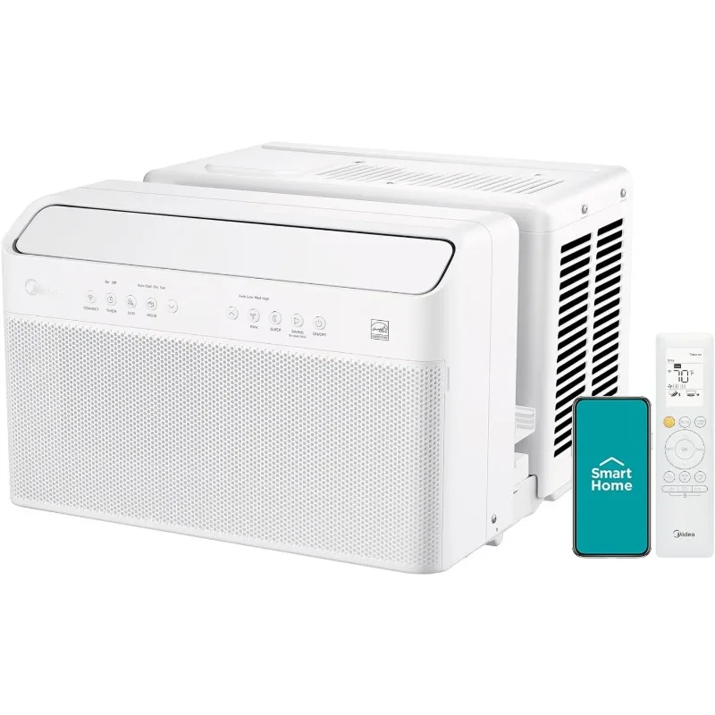 

8,000 BTU U-Shaped Smart Inverter Air Conditioner –Cools up to 350 Sq. Ft., Ultra Quiet with Open Window Flexibility, Works