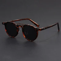 Lunettes de soleil ovales à monture métallique rétro pour femmes et hommes, rondes Punk tendance, marque de luxe de styliste, nuances de conduite 2