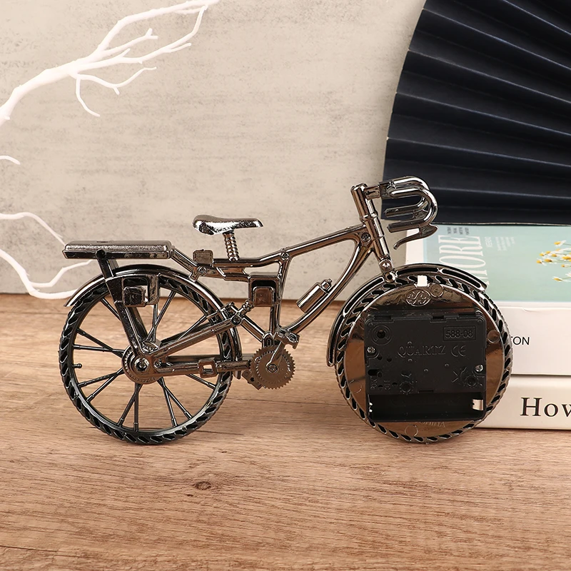 1pc Vintage Bicycle Shape Arabic Numeral Creative Table Alarm Clock Home Decor Room desktop Decoration Crafts Gift