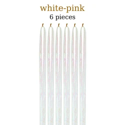 48-Inch Sparkling Hair Tinsel Kit with 1200 Strands and Styling Tool (12 Vibrant Colors) - 48inches-6 pcs (Milky white)