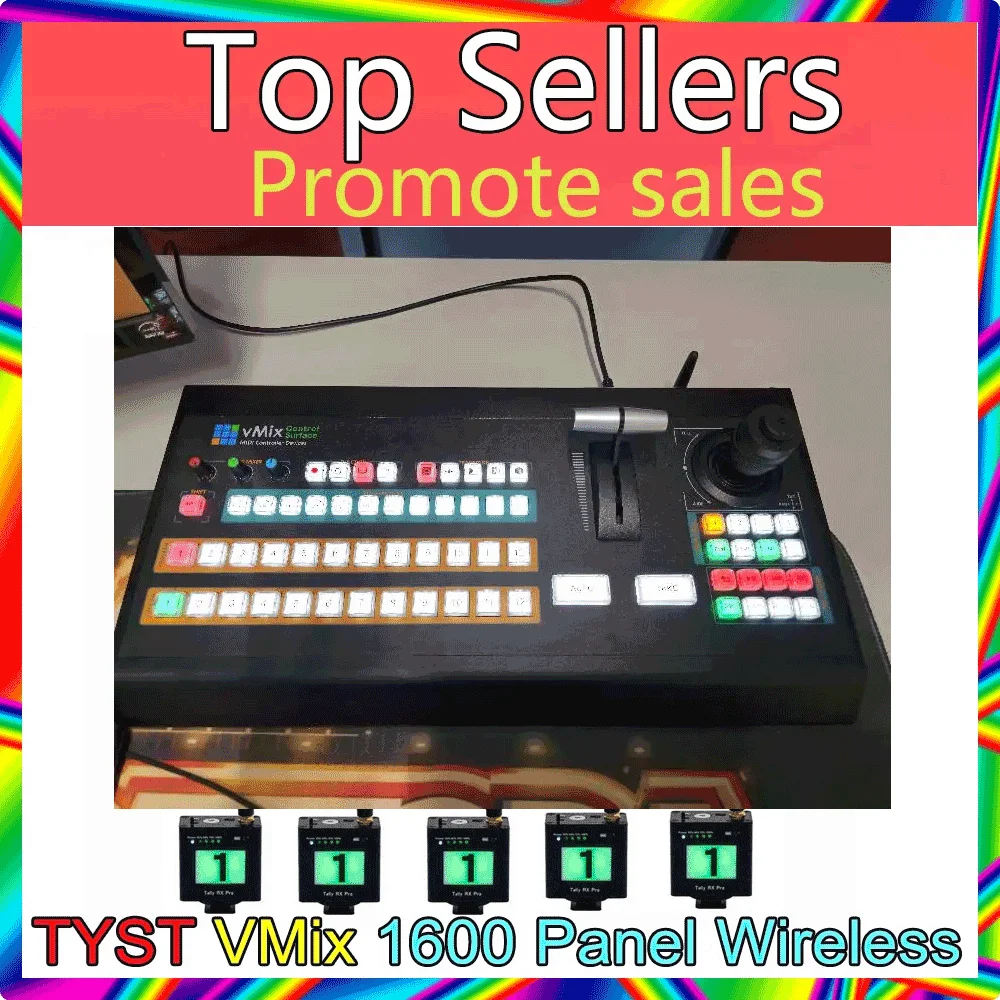 TYST vMix 1600 패널 무선 디렉터 스위처 제어판, PTZ 제어 대기 무선 탈리 라이트, Vmix 비디오 스위처