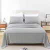 Battilo Double Bed Sheet Set 4Pieces Bedding Set with Pillowscases Luxury Soft Flat & Fitted Sheet For Twin Full Queen King Bed 2