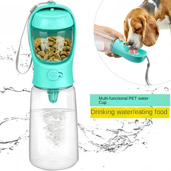 Gourde Portable 2-en-1 pour Chien - Distributeur d'Eau et Nourriture de Voyage - 2026 - Doglovedesign : Vêtement et accessoires pour chiens