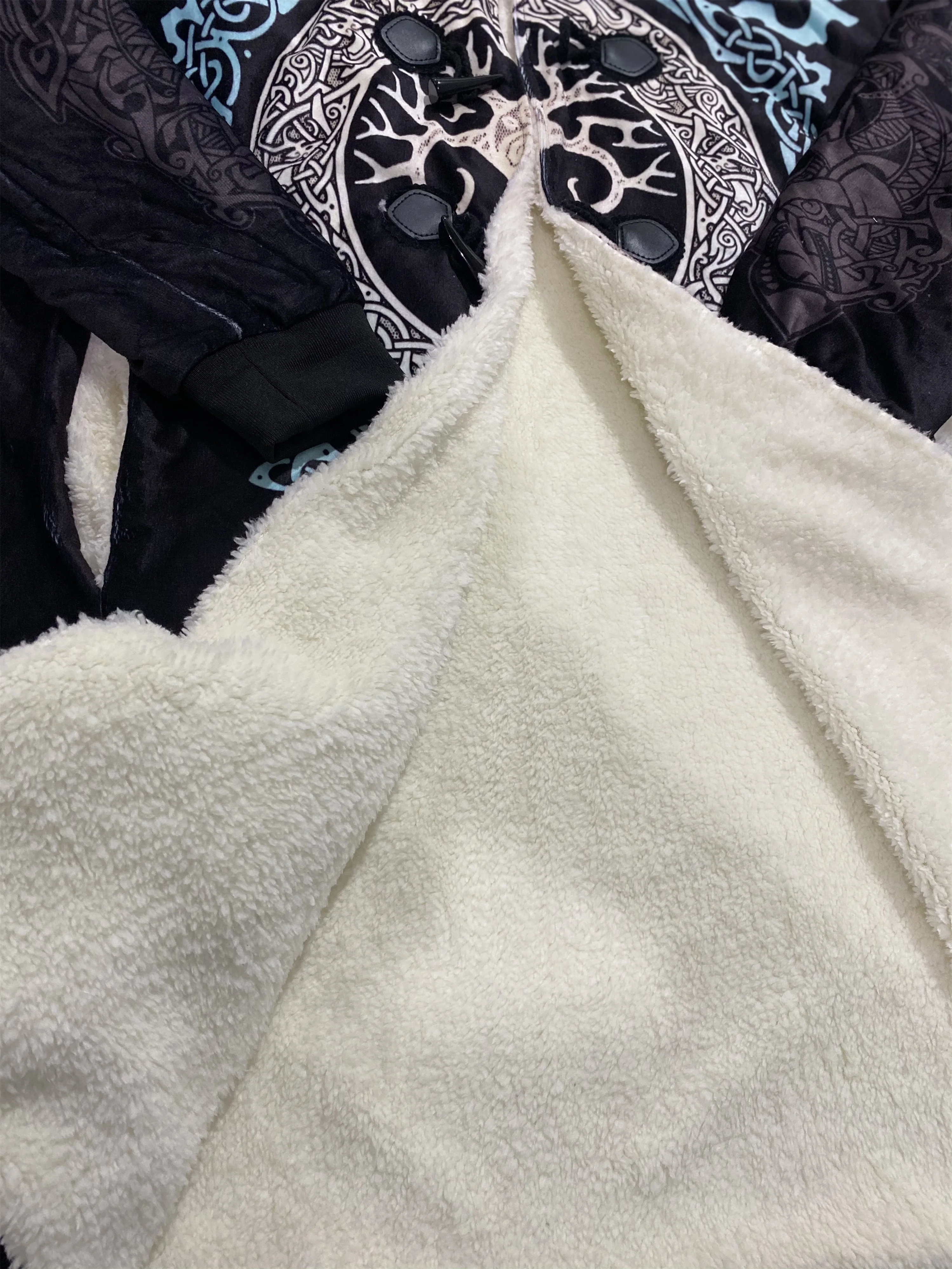 MCDV - DIY Accept Custom Design Drop Shipping and Wholesale 3D Printing Fleece Hooded Cloak Unisex Thick Warm Cape coat
