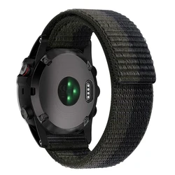 Hook and Loop Nylon Strap for Smart Watches - 26mm & 22mm (Black with gray)