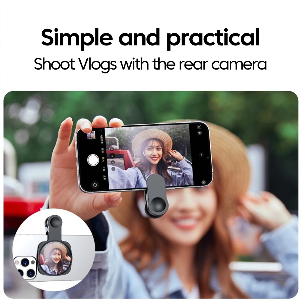 Smartphone Camera Lens Selfie Mirror Clip Kit - Detail View 8
