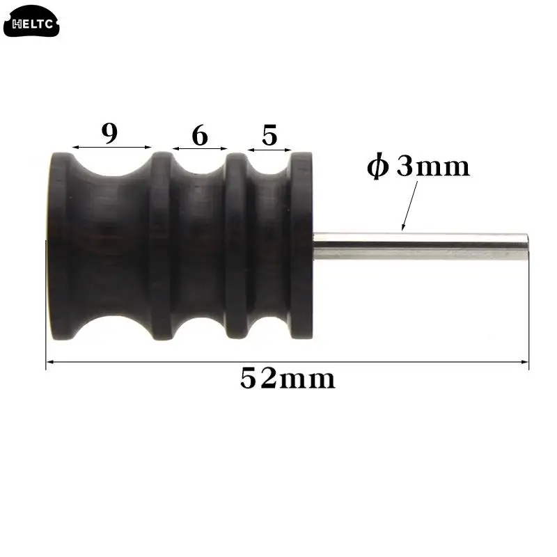 1pcs Leather Edge Polishing Slicker Flat/Pointed Head Sandalwood Leathers Craft DIY Tool Grinding Head