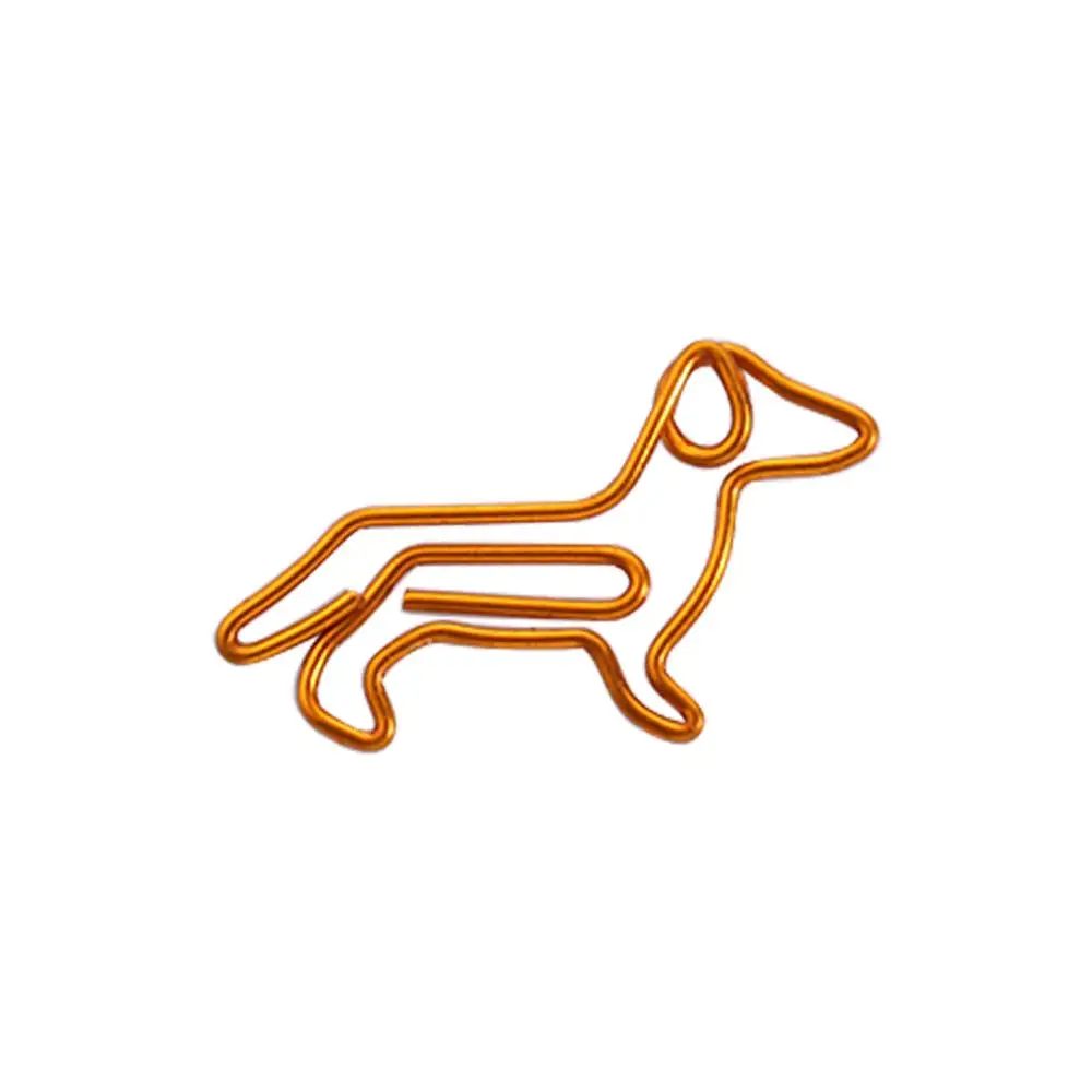 Paper Clips 1 Pack Golden Dachshund Paper Clips Cartoon Creative Animal Special-shaped Bookmark Clip Paper Clamps