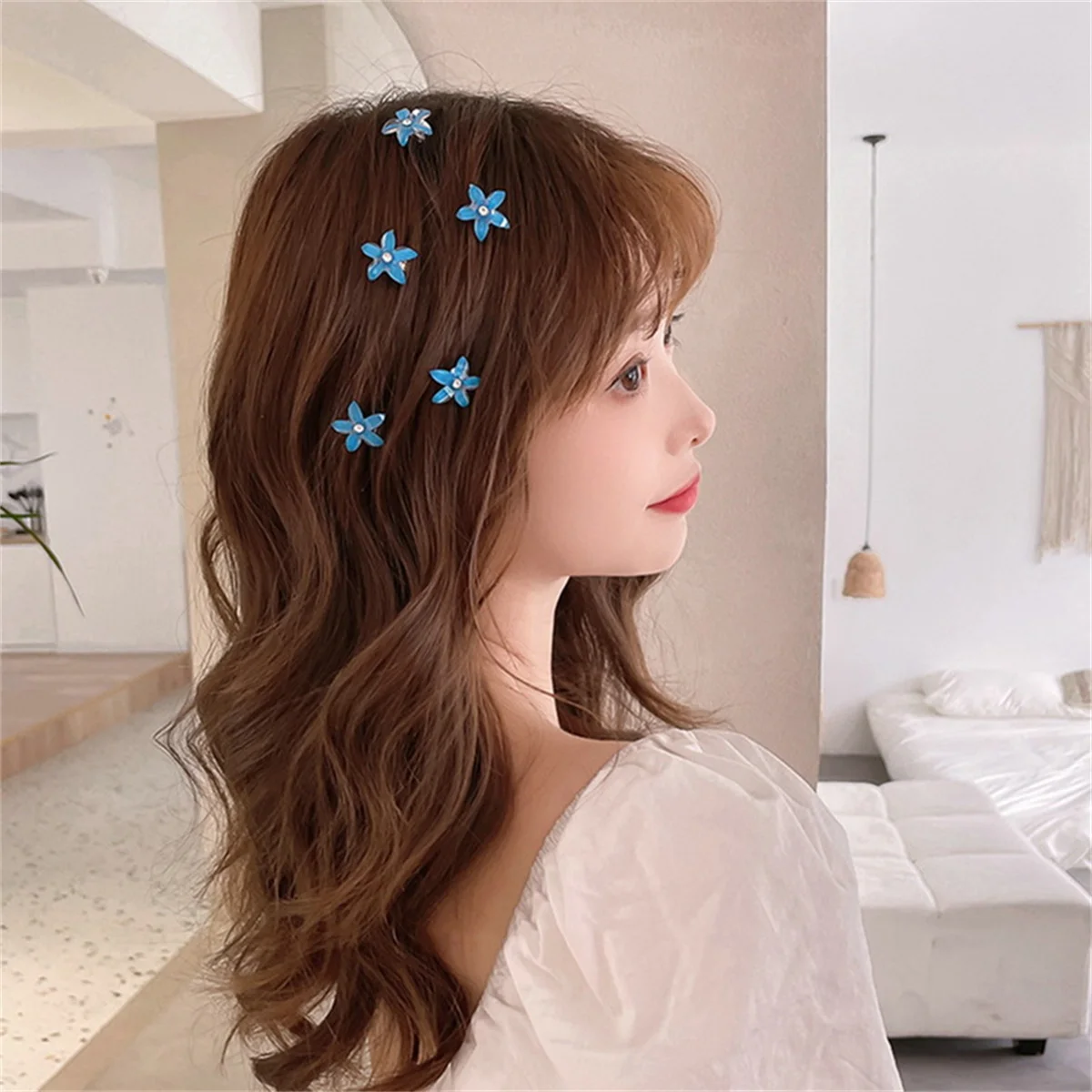 10pcs Hair Clip Braided Small Flower Hair Buttons Hairpin For Everyday Styling Suitable For Travel Mini Hair Claw Accessories Image 8